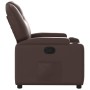 Sillón reclinable de cuero sintético marrón en Sillones | Comprar online en Foru.es
