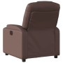 Sillón reclinable de cuero sintético marrón en Sillones | Comprar online en Foru.es