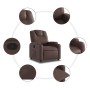 Sillón reclinable de cuero sintético marrón en Sillones | Comprar online en Foru.es