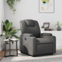 Sillón reclinable de cuero sintético gris en Sillones | Comprar online en Foru.es