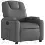 Sillón reclinable de cuero sintético gris en Sillones | Comprar online en Foru.es
