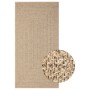 Alfombra ZIZUR apariencia de yute interior y exterior 80x150 cm de vidaXL, Alfombras - Ref: Foro24-364830, Precio: 33,19 €, D...