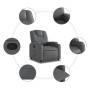 Sillón reclinable de cuero sintético gris en Sillones | Comprar online en Foru.es