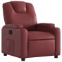 Sillón reclinable de cuero sintético rojo tinto en Sillones | Comprar online en Foru.es