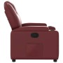 Sillón reclinable de cuero sintético rojo tinto en Sillones | Comprar online en Foru.es
