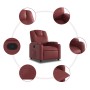 Sillón reclinable de cuero sintético rojo tinto en Sillones | Comprar online en Foru.es