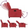 Sillón reclinable de cuero sintético rojo en Sillones | Comprar online en Foru.es