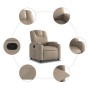 Sillón reclinable de cuero sintético color capuchino en Sillones | Comprar online en Foru.es