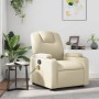 Sillón reclinable de masaje cuero sintético crema en Sillones | Comprar online en Foru.es