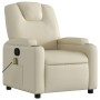 Sillón reclinable de masaje cuero sintético crema en Sillones | Comprar online en Foru.es