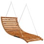 Tumbona columpio con toldo madera maciza abeto acabado de teca de vidaXL, Balancines de jardín - Ref: Foro24-3200619, Precio:...
