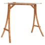 Tumbona columpio con toldo madera maciza abeto acabado de teca de vidaXL, Balancines de jardín - Ref: Foro24-3200619, Precio:...