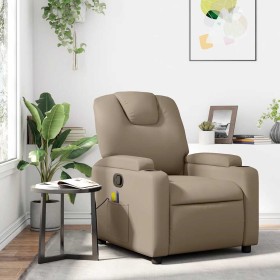 Sillón de masaje reclinable cuero sintético color capuchino en Sillones | Comprar online en Foru.es