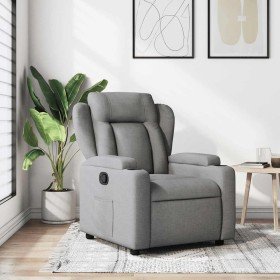 Sillón reclinable de tela gris claro en Sillones | Comprar online en Foru.es