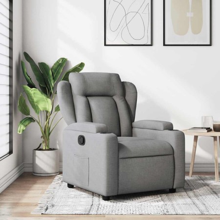 Sillón reclinable de tela gris claro en Sillones | Comprar online en Foru.es