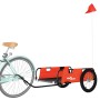 Remolque para bicicletas hierro y tela Oxford naranja de vidaXL, Remolques para bicicletas - Ref: Foro24-94173, Precio: 95,90...