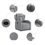 Sillón reclinable de tela gris claro en Sillones | Comprar online en Foru.es