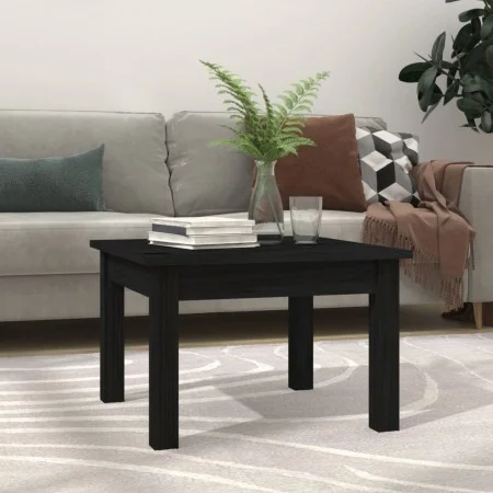 Couchtisch aus massivem schwarzem Kiefernholz, 45 x 45 x 30 cm von vidaXL, Couchtisch - Ref: Foro24-814228, Preis: 40,24 €, R...