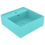 Lavabo cuadrado rebosadero cerámica verde claro mate 41x41 cm de vidaXL, Lavabos - Ref: Foro24-146947, Precio: 59,99 €, Descu...