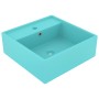 Lavabo cuadrado rebosadero cerámica verde claro mate 41x41 cm de vidaXL, Lavabos - Ref: Foro24-146947, Precio: 75,26 €, Descu...