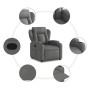 Sillón reclinable de tela gris oscuro en Sillones | Comprar online en Foru.es