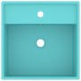 Lavabo cuadrado rebosadero cerámica verde claro mate 41x41 cm de vidaXL, Lavabos - Ref: Foro24-146947, Precio: 75,26 €, Descu...