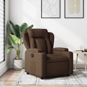 Sillón reclinable de tela marrón en Sillones | Comprar online en Foru.es