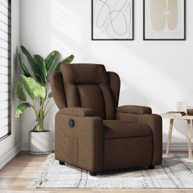 Sillón reclinable de tela marrón en Sillones | Comprar online en Foru.es