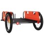Remolque para bicicletas hierro y tela Oxford naranja de vidaXL, Remolques para bicicletas - Ref: Foro24-94173, Precio: 95,90...