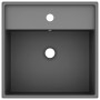 Lavabo lujoso cuadrado rebosadero cerámica gris oscuro 41x41 cm de vidaXL, Lavabos - Ref: Foro24-146950, Precio: 85,96 €, Des...