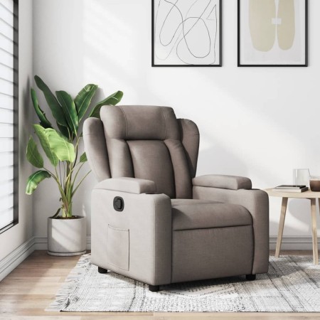 Sillón reclinable de tela gris taupe en Sillones | Comprar online en Foru.es