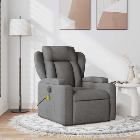 Sillón de masaje reclinable de tela gris oscuro en Sillones | Comprar online en Foru.es