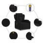Sillón reclinable de masaje de tela negro en Sillones | Comprar online en Foru.es