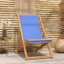 Silla de jardín de teca azul 56x105x96 cm de vidaXL, Sillas de jardín - Ref: Foro24-43803, Precio: 74,03 €, Descuento: %