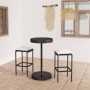 Set muebles bar jardín 3 piezas y cojines ratán sintético negro en Conjuntos de jardín | Comprar online en Foru.es