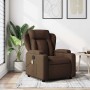 Sillón reclinable con masaje de tela marrón en Sillones | Comprar online en Foru.es