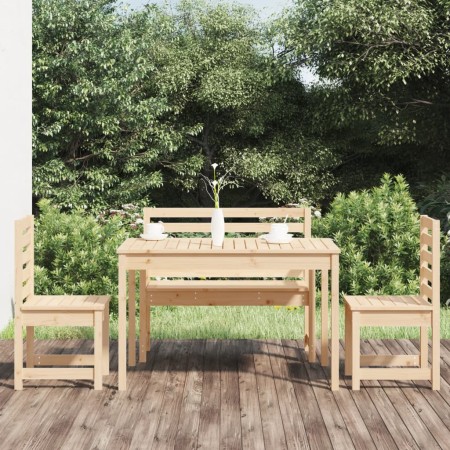 Juego de comedor de jardín 4 piezas madera maciza de pino de vidaXL, Conjuntos de jardín - Ref: Foro24-3154689, Precio: 256,8...