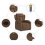 Sillón reclinable con masaje de tela marrón en Sillones | Comprar online en Foru.es