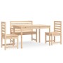 Juego de comedor de jardín 4 piezas madera maciza de pino de vidaXL, Conjuntos de jardín - Ref: Foro24-3154689, Precio: 256,8...