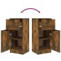 Aparadores 2 uds madera contrachapada roble ahumado 30x30x70 cm de vidaXL, Aparadores - Ref: Foro24-817001, Precio: 78,78 €, ...