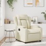 Sillón reclinable de cuero sintético crema en Sillones | Comprar online en Foru.es