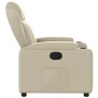 Sillón reclinable de cuero sintético crema en Sillones | Comprar online en Foru.es