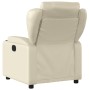 Sillón reclinable de cuero sintético crema en Sillones | Comprar online en Foru.es