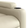 Sillón reclinable de cuero sintético crema en Sillones | Comprar online en Foru.es