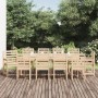 Juego de comedor de jardín 11 piezas madera maciza de pino de vidaXL, Conjuntos de jardín - Ref: Foro24-3154719, Precio: 667,...