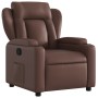 Sillón reclinable de cuero sintético marrón en Sillones | Comprar online en Foru.es