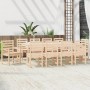 Juego de comedor de jardín 11 piezas madera maciza de pino de vidaXL, Conjuntos de jardín - Ref: Foro24-3154719, Precio: 667,...