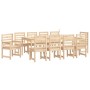 Juego de comedor de jardín 11 piezas madera maciza de pino de vidaXL, Conjuntos de jardín - Ref: Foro24-3154719, Precio: 667,...