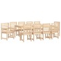 Juego de comedor de jardín 11 piezas madera maciza de pino de vidaXL, Conjuntos de jardín - Ref: Foro24-3154719, Precio: 667,...