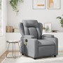 Sillón reclinable de cuero sintético gris en Sillones | Comprar online en Foru.es